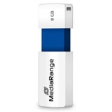 MediaRange Color Edition 8 GB, USB-Stick weiß/blau, USB-A 2.0