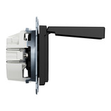 Merten Steckdose mit Klappdeckel schwarz, Retail