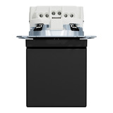 Merten Steckdose mit Klappdeckel schwarz, Retail