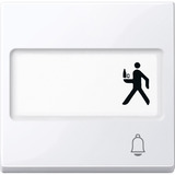 Merten Wippe Klingel mit Schriftfeld weiß (glänzend), Retail