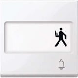 Merten Wippe Klingel mit Schriftfeld weiß (glänzend), Retail