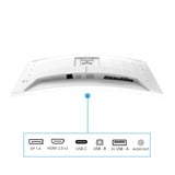 Philips EVNIA 34M2C5601QA, Gaming-Monitor 86.36 cm (34 Zoll), weiß, WQHD, Fast-VA, Curved, HDMI, DP, 200Hz Panel