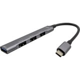 i-tec USB-C Metal HUB 1x USB 3.0 + 3x USB 2.0, USB-Hub silber