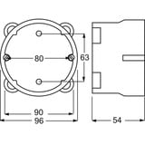 Busch-Jaeger Dose für Unterputz Steckdose 3095-1 schwarz, Retail