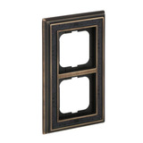 Busch-Jaeger Rahmen 2-fach ms/antik Dekor anthrazit, Retail