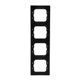 Busch-Jaeger Rahmen vierfach zum Abdecken von Schaltern, Tastern und Steckdosen edelstahl, Retail