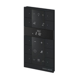 Busch-Jaeger Raumtemperaturregler mit Bedienfunktion zehnfach, Unterputz, mit LED-Anzeige, matt schwarz (matt), Retail