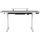 Cougar Gaming Schreibtisch E-Star 140, Gaming-Tisch weiß/grau, 140 x 60cm, mit Monitorständer