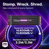 Crucial T710 4 TB, SSD schwarz, PCIe 5.0 x4, NVMe 2.0, M.2 2280, mit Kühlkörper