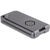 DeLOCK Laufwerksgehäuse M.2 NVMe USB 40 Gbps Gaming Style grau, werkzeugfrei, mit LED und Lüfter