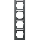 Gira Abdeckrahmen vierfach, Abdeckung anthrazit, Retail
