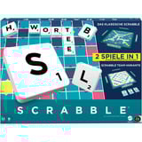 Mattel Scrabble Original zwei in eins Gesellschaftsspiel, Brettspiel 