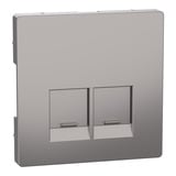 Merten Zentralplatte zwei fach grau, Retail