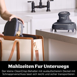 Ninja CRISPi 4-in-1 tragbare Glas-Heißluftfritteuse "Cyber Space" dunkelblaugrau/transparent, 1.700 Watt, 2 Körbe 1,4 und 3,8 Liter