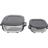 Ninja CRISPi 4-in-1 tragbare Glas-Heißluftfritteuse "Cyber Space" dunkelblaugrau/transparent, 1.700 Watt, 2 Körbe 1,4 und 3,8 Liter