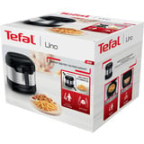 Tefal Fritteuse Uno M Edelstahl FF215D edelstahl/schwarz, 1.600 Watt, Ölbehälter 1,8 Liter
