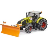 bruder 03018 Claas Axion 950 mit Schneeketten und Räumschild, Modellfahrzeug 