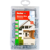 fischer Meister-Box Universal + Schrauben, Dübel hellgrau, 150-teilig