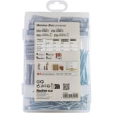 fischer Meister-Box Universal + Schrauben, Dübel hellgrau, 150-teilig