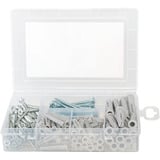 fischer Meister-Box Universal + Schrauben, Dübel hellgrau, 150-teilig