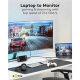 goobay USB Adapterkabel, USB-C Stecker > DisplayPort Stecker, 4K 60Hz schwarz, 2 Meter, 21,6 Gbit/s