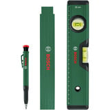 Bosch Heimwerken & Garten Markierungs-Set, 3-teilig, Messlatte grün/schwarz, 3-teilig