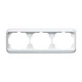 Busch-Jaeger Rahmen dreifach waagerecht alpha studioweiß hochglanz 1723-24G weiß (glänzend), Retail