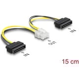 DeLOCK Stromkabel 2 x SATA 15 Pin Stecker zu 8 Pin EPS, Stromversorgung mehrfarbig