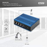 Digitus 4P Gigabit PoE Switch Ind. Unmanaged 1xSFP 