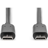 Digitus USB 2.0 Anschlusskabel USB-C > USB-C schwarz, 1,8 Meter, PD, Laden mit bis zu 15 Watt