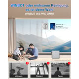 Ecovacs Fensterputz-Roboter WINBOT W2 PRO OMNI, Fenstersauger weiß, 126 Watt, mit tragbarer Dockingstation