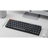 Keychron K7, Gaming-Tastatur schwarz/grau, DE-Layout, Gateron Low Profile Mechanical Blue, Aluminiumrahmen, RGB
