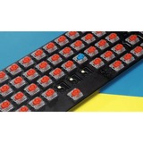 Keychron K7, Gaming-Tastatur schwarz/grau, DE-Layout, Gateron Low Profile Mechanical Blue, Aluminiumrahmen, RGB