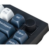 Keychron V1 Max, Gaming-Tastatur schwarz/blaugrau, DE-Layout, Gateron Jupiter Banana, Hot-Swap, RGB