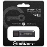 Kingston IronKey Locker+ 50 G2 128 GB, USB-Stick anthrazit, USB-A 3.2 Gen 1
