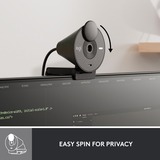 Logitech Brio 300, Webcam schwarz, Graphite