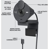Logitech Brio 300, Webcam schwarz, Graphite