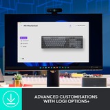 Logitech MX Mechanical, Tastatur hellgrau/dunkelgrau, DE-Layout, lineare Schalter, Logi Bolt, Bluetooth
