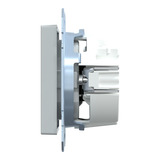 Merten Schutzkontaktsteckdose mit Schriftfeld hellgrau, Retail