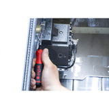 Wiha Schraubendreher mit Bithalter SoftFinish, 1/4" schwarz/rot, mit Ratschenfunktion