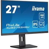 iiyama PROLITE XUB2793HSU-B6, LED-Monitor 69 cm (27 Zoll), schwarz (matt), FullHD, AMD Free-Sync, IPS, 100Hz Panel