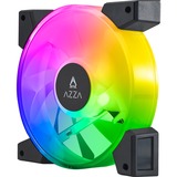 AZZA Hurricane III ARGB 120x120x25, Gehäuselüfter schwarz/transparent, ohne Controller