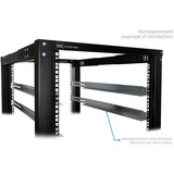 Alphacool ES 19" Open Frame Serverrack , Rack, Server-Gehäuse schwarz, 15 Höheneinheiten