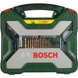 Bosch Heimwerken & Garten X-Line Titanium Bohrer- und Schrauber-Set, 103-teilig, Bohrer- & Bit-Satz grün