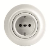 Busch-Jaeger Steckdosen Einsatz Porzellan CEE 7/3 Typ F mit Erdungsclips und Durchschleiffunktion weiß (glänzend), Retail