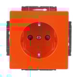 Busch-Jaeger Steckdosen Einsatz mit erhöhtem Berührungsschutz Typ 20 EUCKS-14-82 orange, Retail