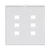 Busch-Jaeger Zentralscheibe mit Beschriftungsfeld, Zentralplatte weiß, Retail