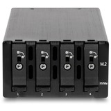 DeLOCK Slim Bay Wechselrahmen für 4 x M.2 NVMe SSD mit Slim SAS 