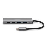 Digitus USB-C 4-Port 2x USB A + 2x USB-C, USB-Hub silber