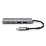 Digitus USB-C 4-Port 2x USB A + 2x USB-C, USB-Hub silber
